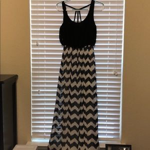 Long chevron dress